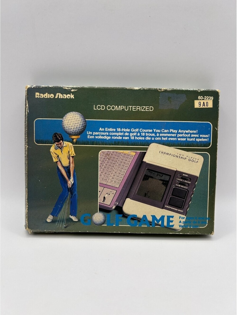 Radio Shack Two Player Championship Golf handheld electronic game white gray